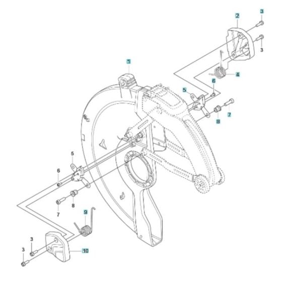 Blade Guard Assembly for Husqvarna K970 SmartGuard Disc Cutter