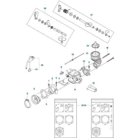 Carburettor Assembly for Husqvarna K970 SmartGuard Disc Cutter