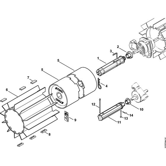 KW-KM Gear head Type 1 for Stihl KombiTool