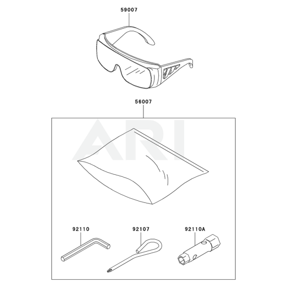 Tool for Kawasaki KBL23A Brushcutter