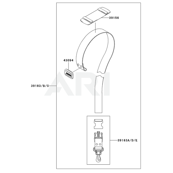 Hanger for Kawasaki KBL26A Brushcutter