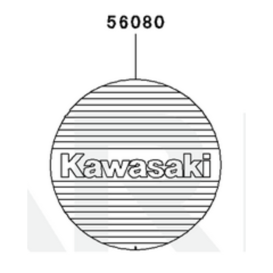 Label for Kawasaki KBL27A Brushcutter