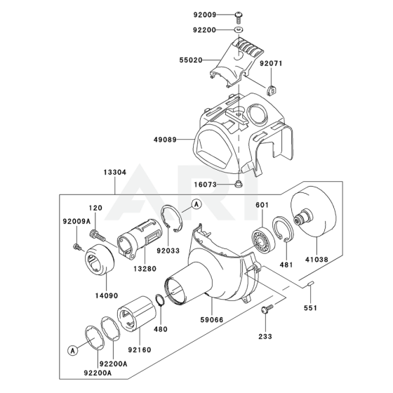 Cooling Equipment for Kawasaki KBL34A Brushcutter