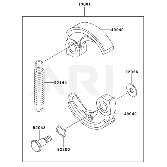 P.T.O Equipment for Kawasaki KBL35A Brushcutter