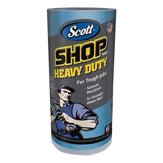 SCOTT Blue Heavy-Duty Shop Cloth Roll by Kimberley Clarke - 32992