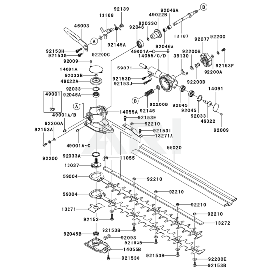 Case / Cutter for Kawasaki KCL525A Hedge Trimmer