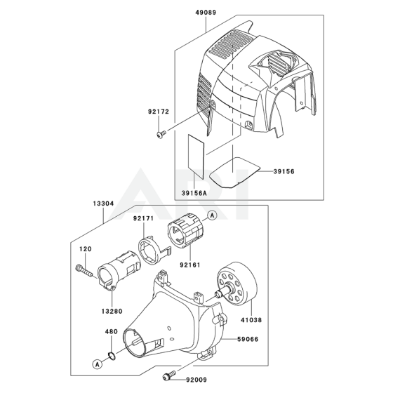 Cooling Equipment for Kawasaki KCL600A Hedge Trimmer