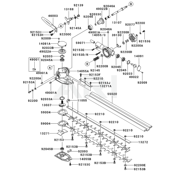 Case / Cutter for Kawasaki KCS525AC Hedge Trimmer