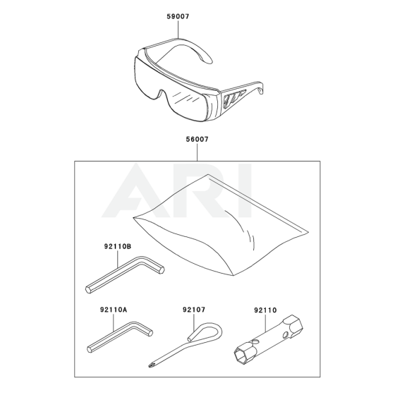 Tool for Kawasaki KEL27BC Edgers