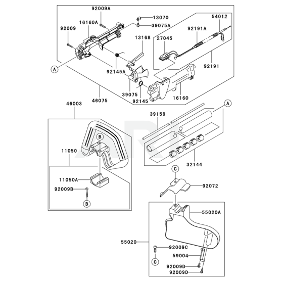 Pipe / Handle / Guard for Kawasaki KGT26AC String Trimmers