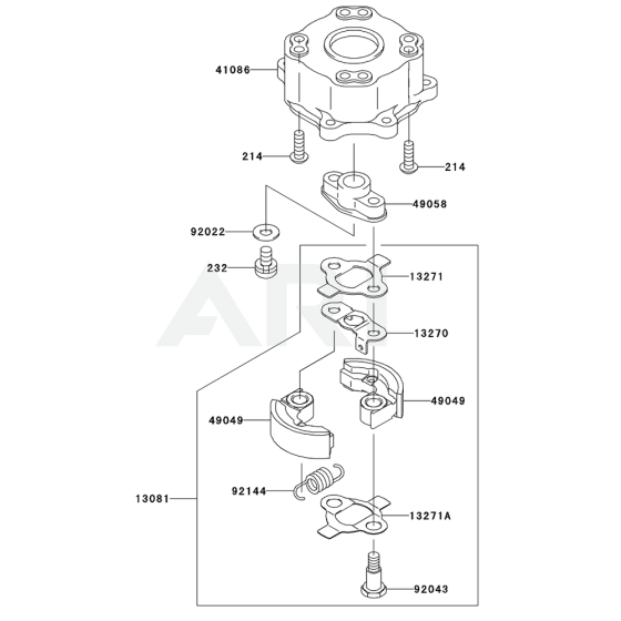 P.T.O Equipment for Kawasaki KHD600A Hedge Trimmer