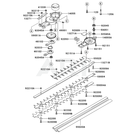 Case / Cutter for Kawasaki KHD600A Hedge Trimmer