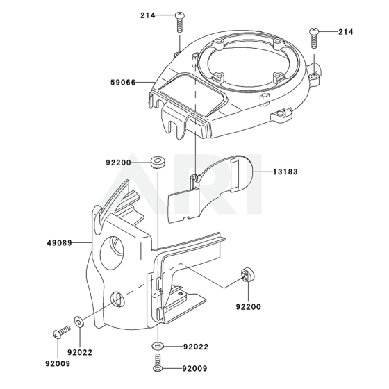 Cooling Equipment for Kawasaki KHD600A Hedge Trimmer