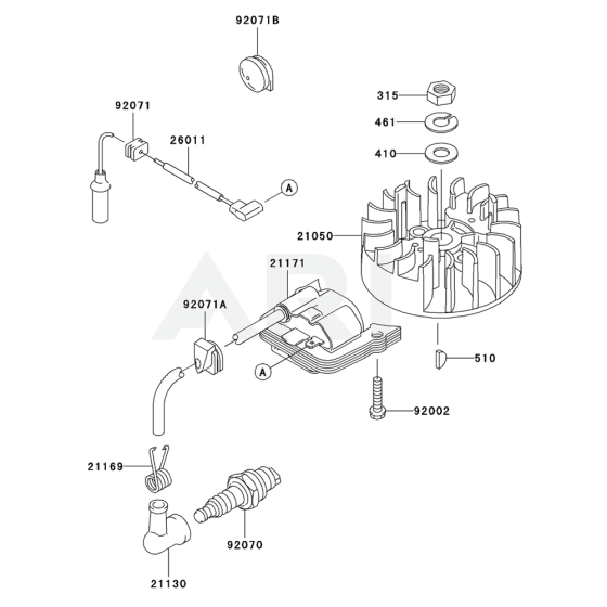 Electric Equipment for Kawasaki KHD600A Hedge Trimmer