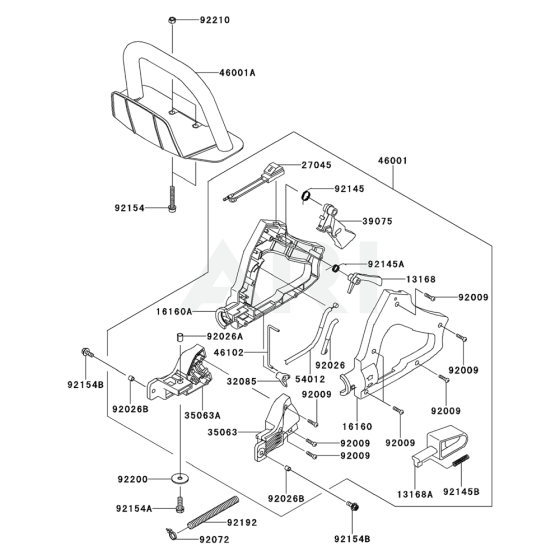 Pipe / Handle / Guard for Kawasaki KHDS600A Hedge Trimmer