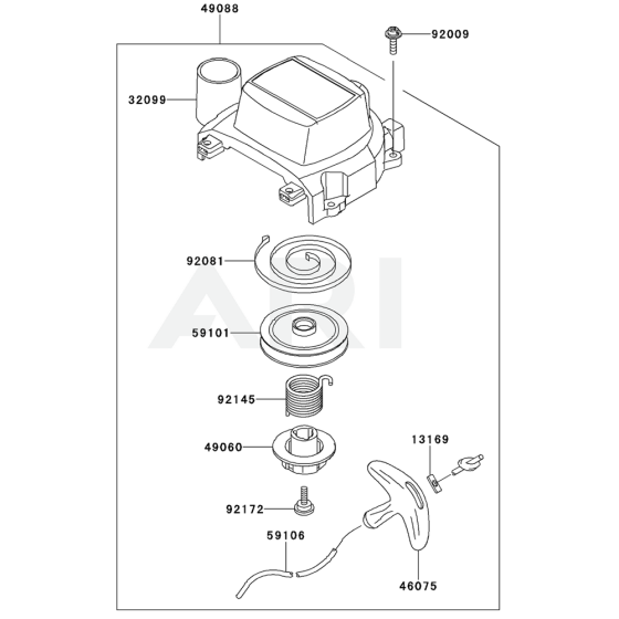 Starter for Kawasaki KHDS750A Hedge Trimmer