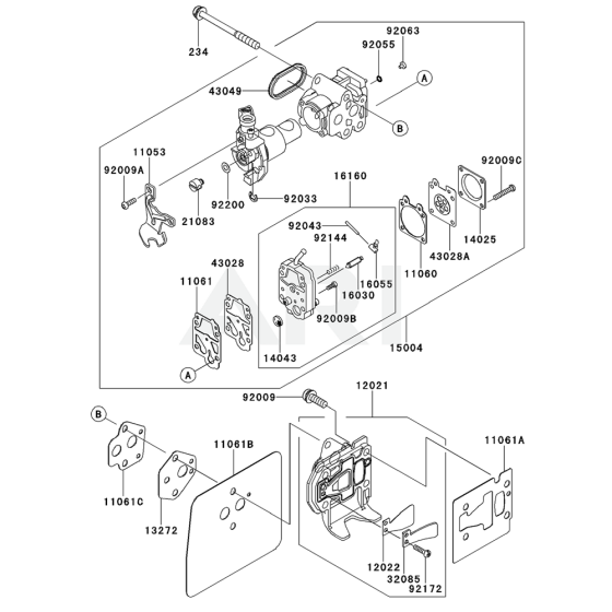 Carburettor for Kawasaki KHDS750A Hedge Trimmer