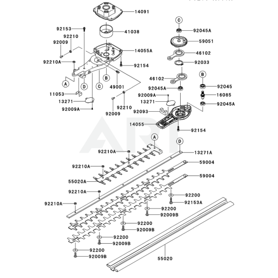 Case / Cutter for Kawasaki KHDS750A Hedge Trimmer