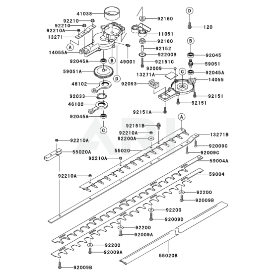 Case / Cutter for Kawasaki KHS1100A Hedge Trimmer