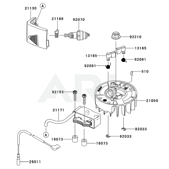 Electric Equipment for Kawasaki KHSS750A Hedge Trimmer