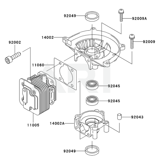 Cylinder / Crankcase for Kawasaki KHT600S Hedge Trimmer