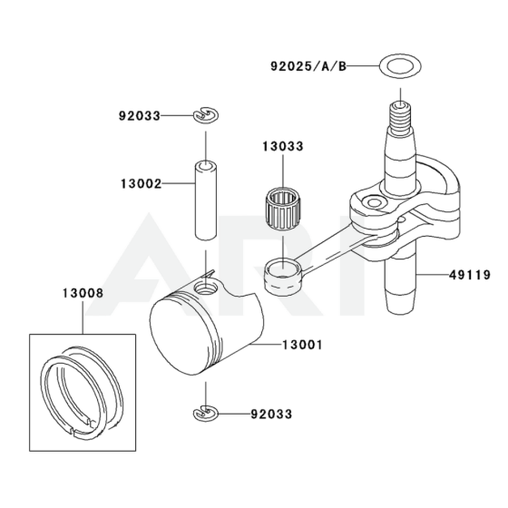 Piston / Crankshaft for Kawasaki KHT600SC Hedge Trimmer