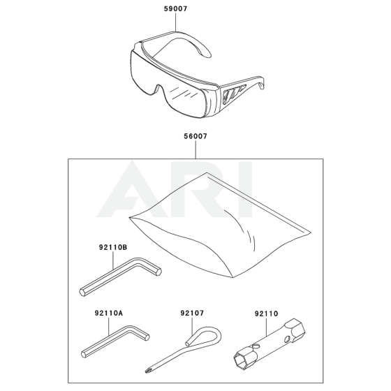 Tool for Kawasaki KHT750D Hedge Trimmer