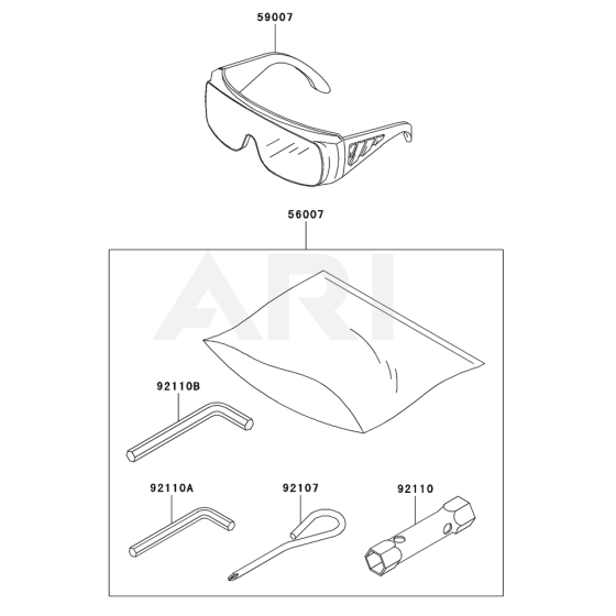 Tool for Kawasaki KHT750S Hedge Trimmer