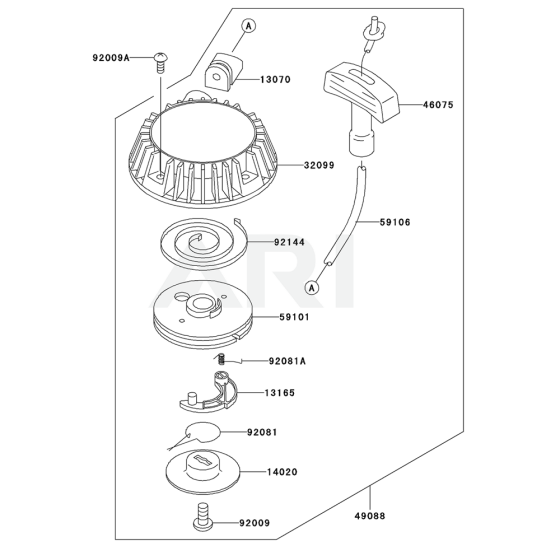 Starter for Kawasaki KHT750SC Hedge Trimmer