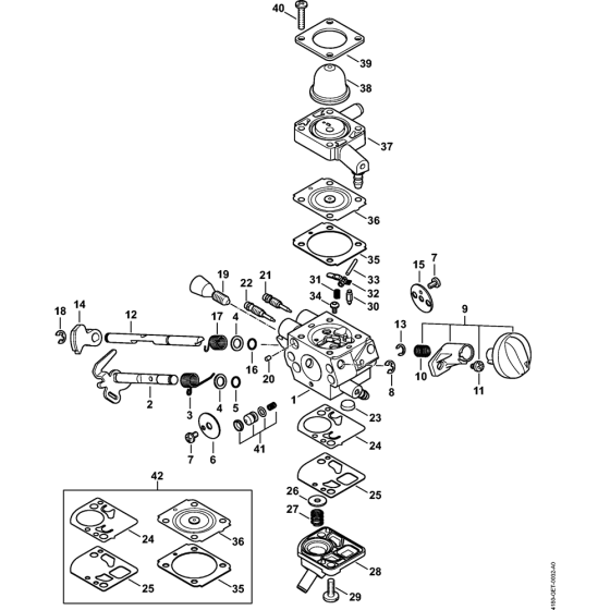 Carburetor for Stihl KM111R KombiEngine