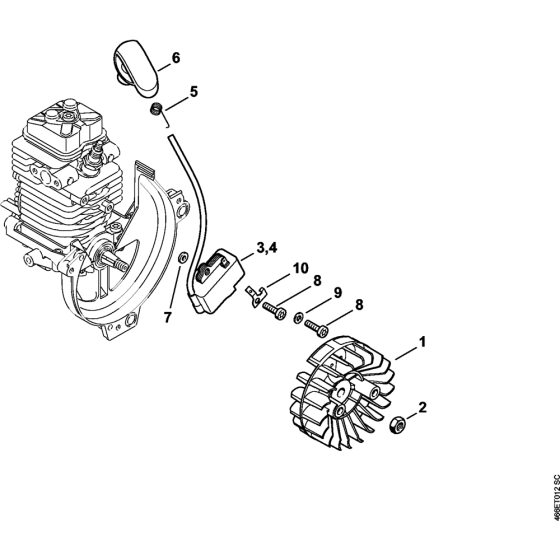 Ignition system for Stihl KM130 KM130R KombiEngine