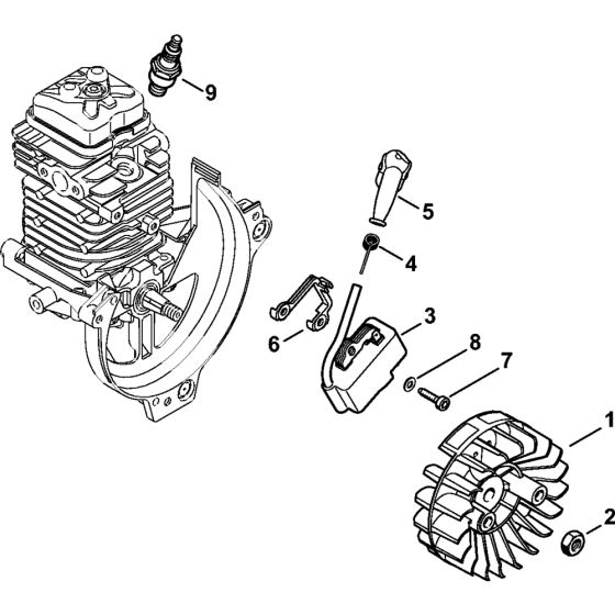 Ignition system for Stihl KM131 KM131R KombiEngine