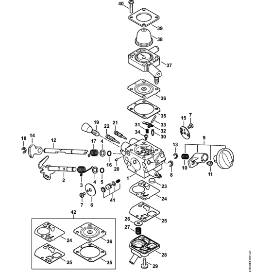 Carburetor for Stihl KM131 KM131R KombiEngine