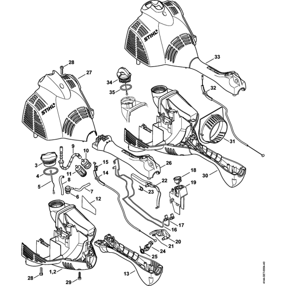 Engine housing (Loop handle) for Stihl KM56C KM56RC KombiEngine