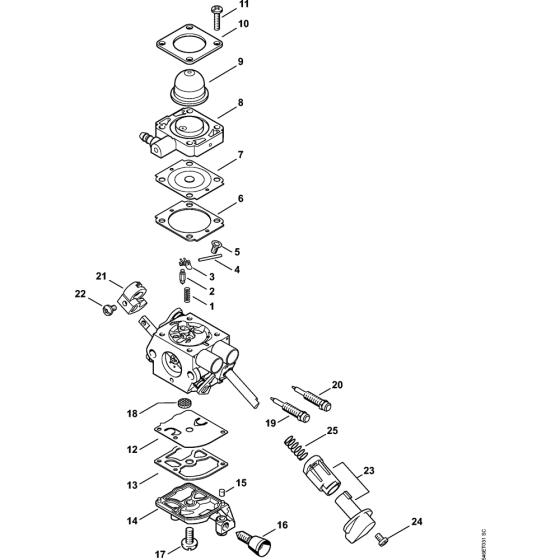 Carburetor C1M-S267 for Stihl KM56C KM56RC KombiEngine