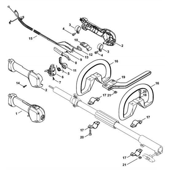 Handle for Stihl KM91R Kombi Engine