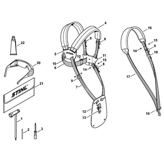 Tools, Extras for Stihl KM91R Kombi Engine