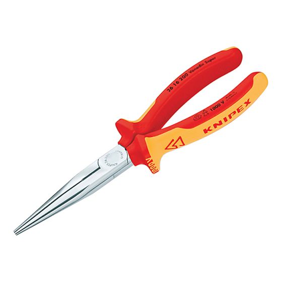 Long Nose - Side Cutters VDE Certified Grip 200mm by Knipex - 26 16 200 SB