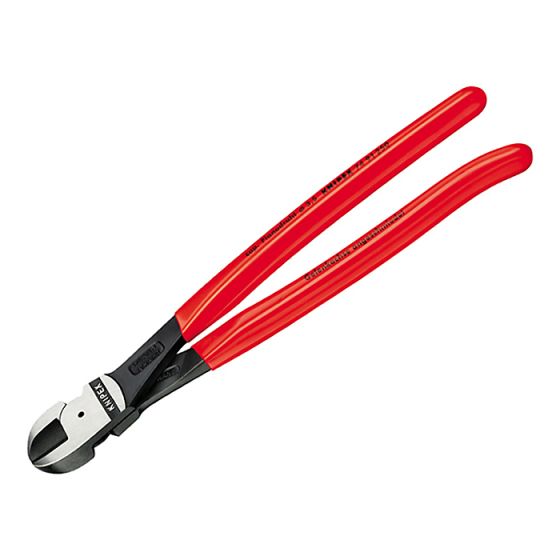 High Leverage Centre Cutters PVC Grip 250mm by Knipex - 74 91 250 SB