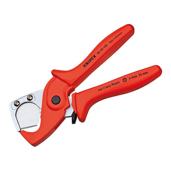 Plastic Conduit Pipe / Hose Cutter 25mm Diameter by Knipex - 90 20 185 SB