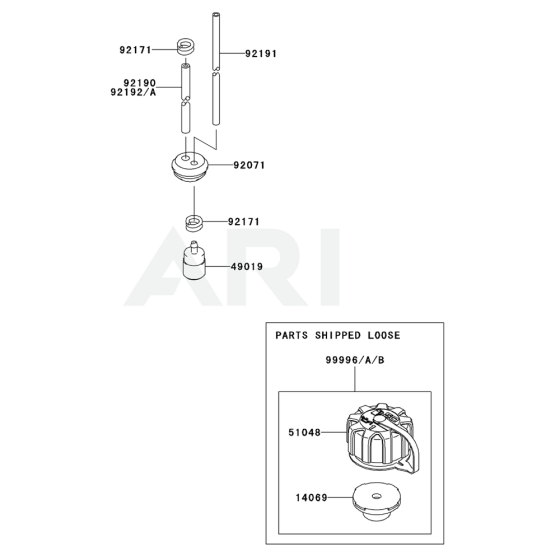 Fuel Tank / Fuel Valve for Kawasaki KRB300A Blower