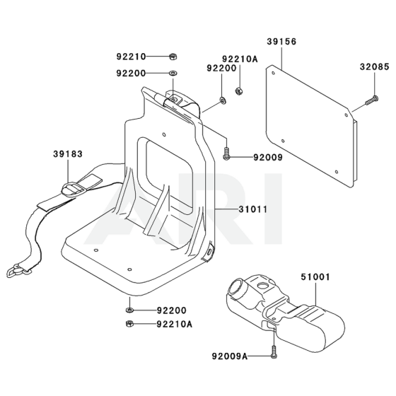 Frame for Kawasaki KRB300A Blower