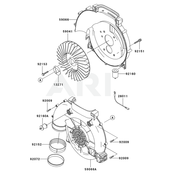 Housing for Kawasaki KRB450BC Blower