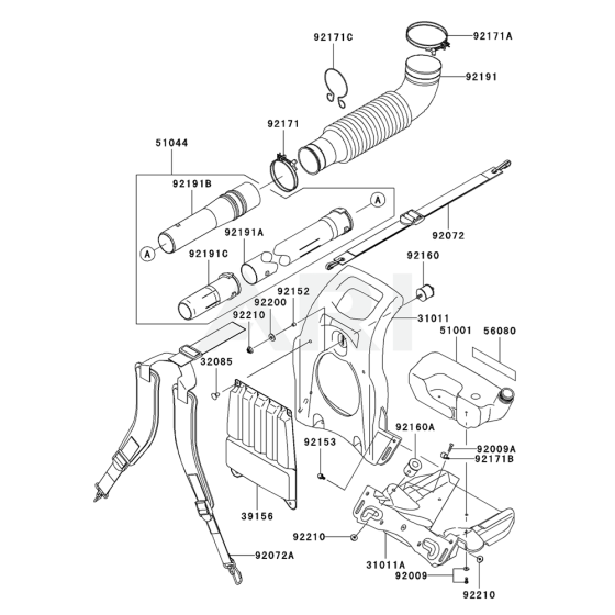 Frame / Coupling for Kawasaki KRB750BC Blower