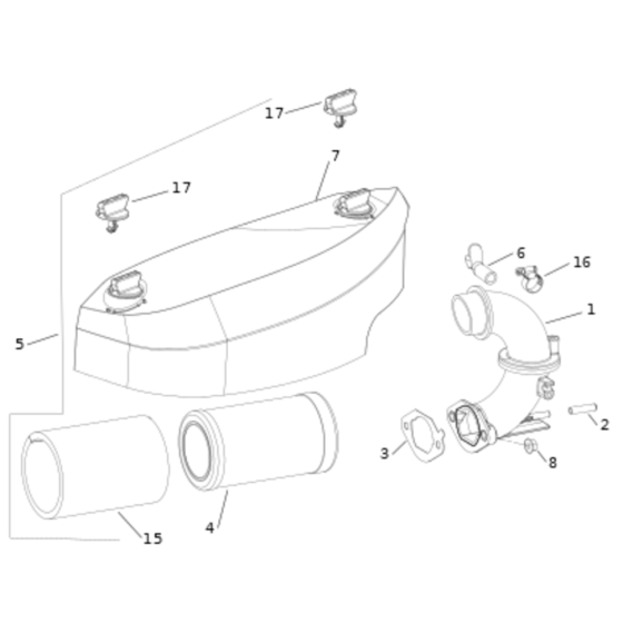 Air Intake Assembly for Kohler KS530 Engines