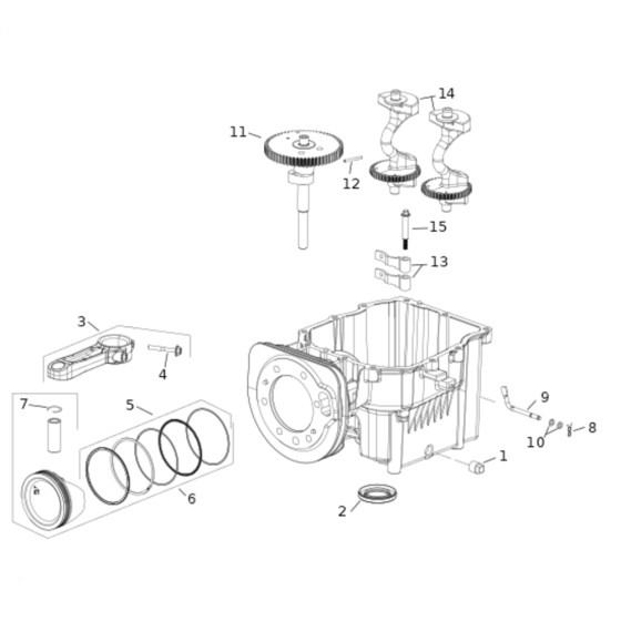 Crankcase Assembly for Kohler KS530 Engines