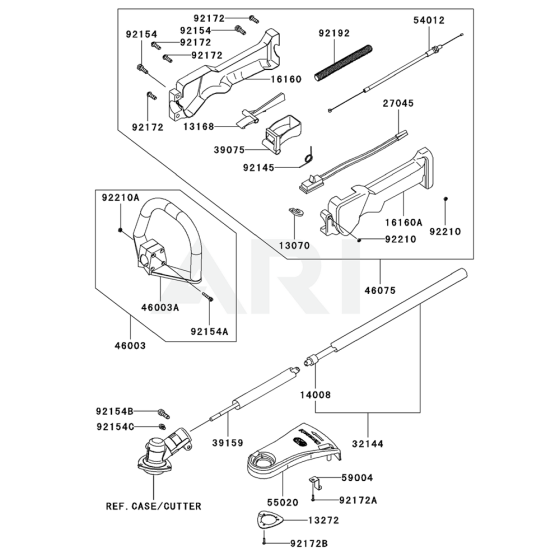 Pipe / Handle / Guard for Kawasaki KTF27B String Trimmers