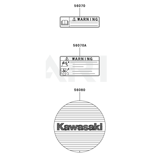 Label for Kawasaki KTR26AC String Trimmers