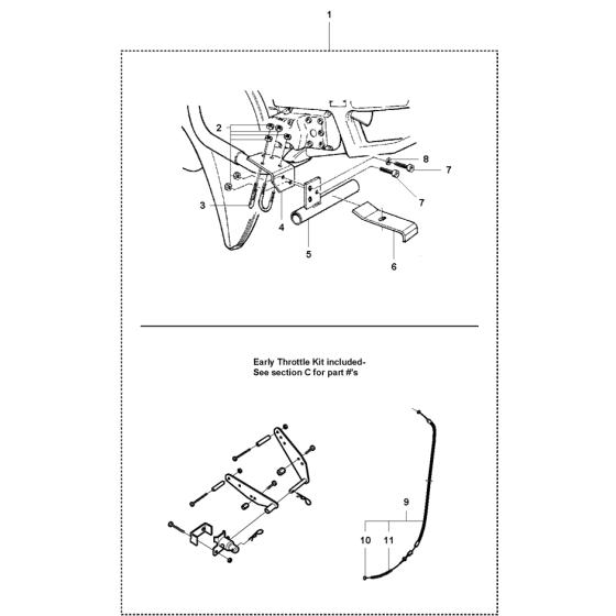 Mounting Kit K2500 Assembly for Husqvarna Kv03 Disc Cutters