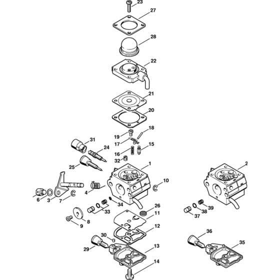 Carburetor C1Q-S157, C1Q-S69 Assembly for Stihl KW 85 Sweeping Machine